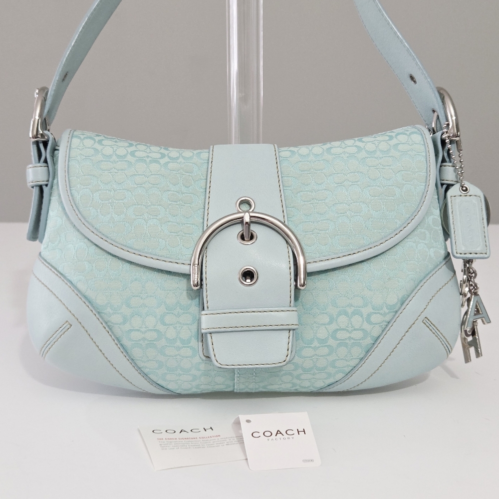 Coach Light Blue Signature Shoulder Bag